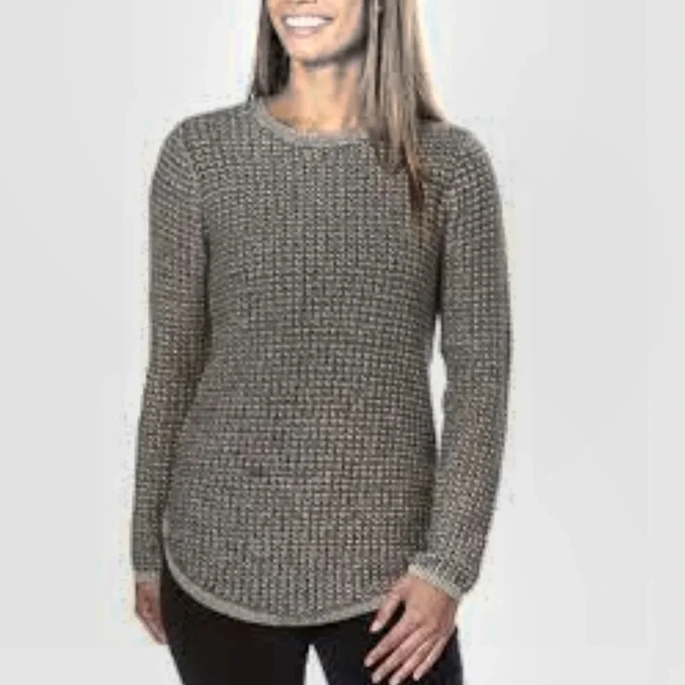 Jeanne Pierre Cozy Gray Sweater Scandi Girl Cabincore Minimalist M